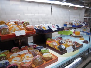 Selection of sweets in the department stores in Ginza